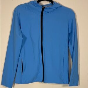 Nike Women's DRI-FIT Sky Blue & Black Zip Up Hooded Jacket Size Medium